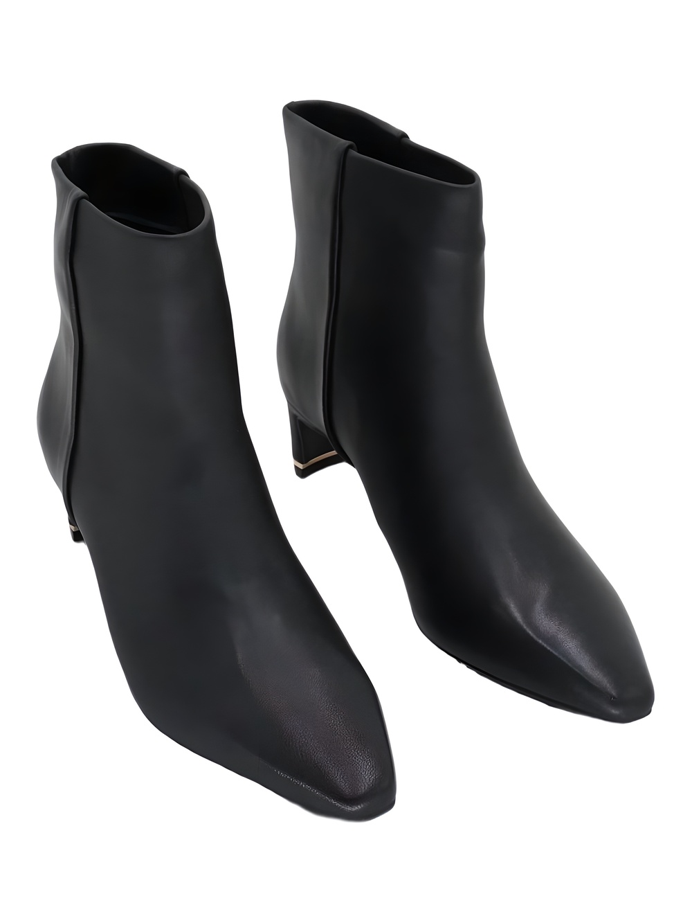 Kenneth Cole New York Womens Miranda Black Leather Snip Toe Ankle Boots Size 7.5